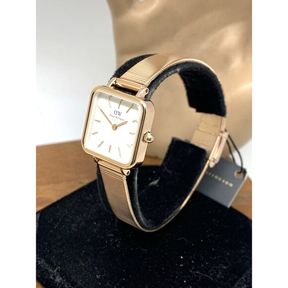 Daniel Wellington Women's Watch DW00100517 White Dial Rose Gold Mesh Strap 22mm - Picture 2 of 14